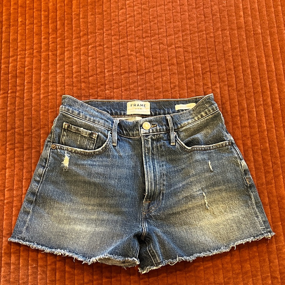 Frame Denim ‘Le Vintage Short’ Distressed Blue shorts Size 27